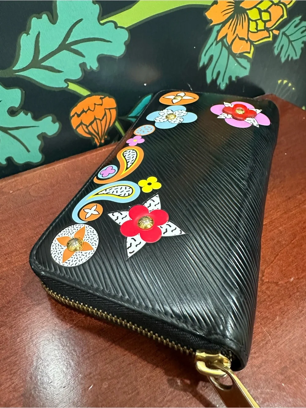 Louis Vuitton M62296 Epi Blooming Flowers Zippy Wallet Black